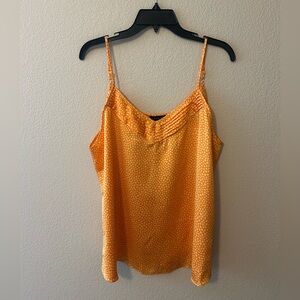 1. State Women's Spaghetti Strap Orange And White Camisole Size XL NWOT